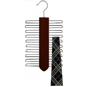 Vertical Tie Hanger / Walnut & Chrome