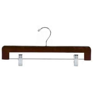 Walnut & Chrome Deluxe Pant/Skirt Hanger