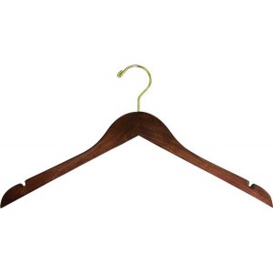 Walnut & Brass Flat Top Hanger